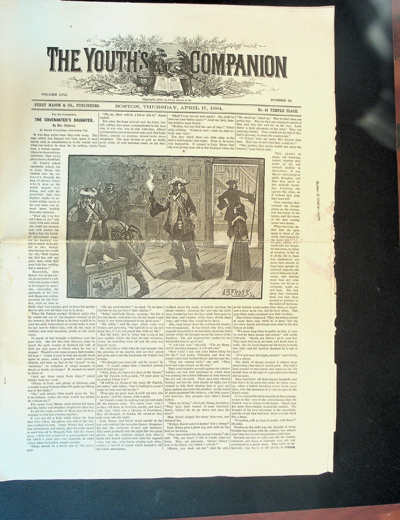 Youth's Companion April 17 1884 Margaret Oliphant AB Frost0