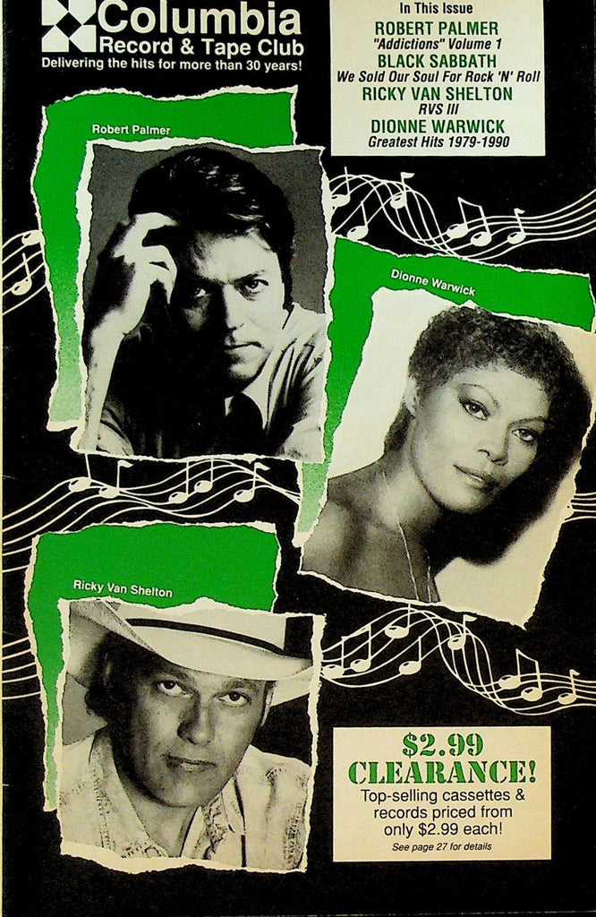 Columbia Record & Tape Club Catalog July 1990 Dionne Warwick Robert Palmer0