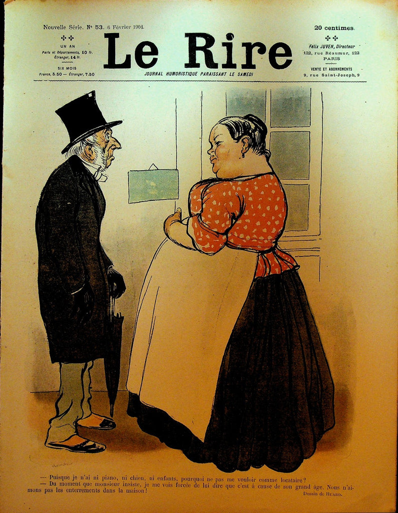 La Rire French Humor Magazine New Series #53 February 6 19040