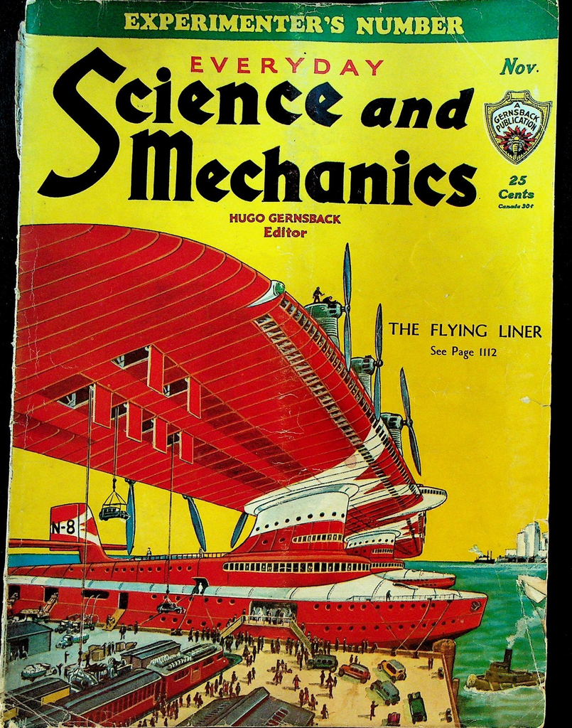 Everyday Science and Mechanics November 1932 Hugo Gernsback Frank R Paul0