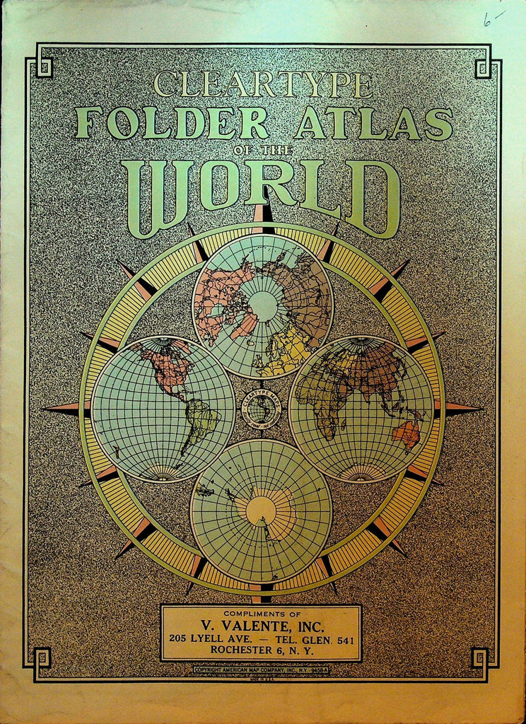 Cleartype Folder Atlas of the World V Valente Rochester NY0