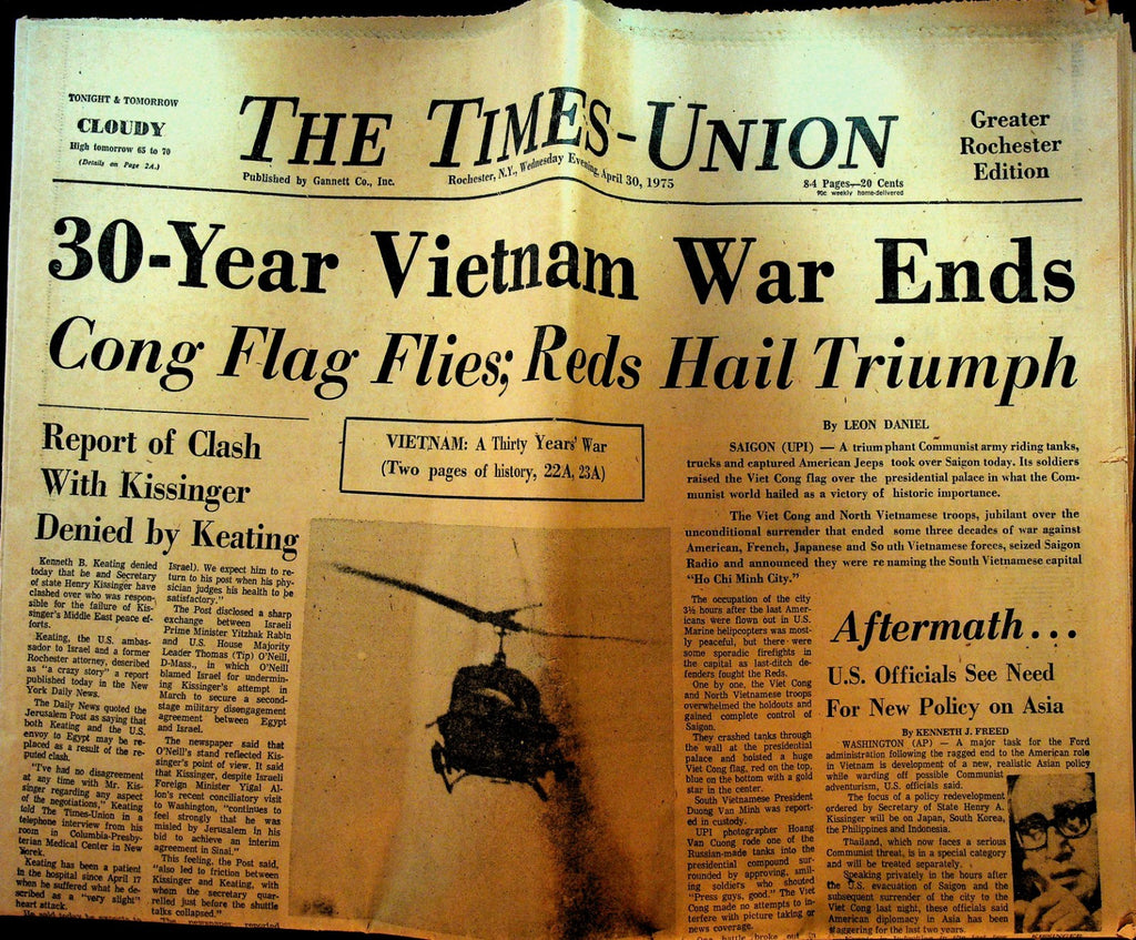 Rochester Times Union April 30 1975 Vietnam War Ends0