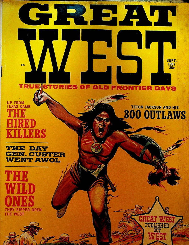 Great West Magazine September 1967 General Custer Teton Jackson0