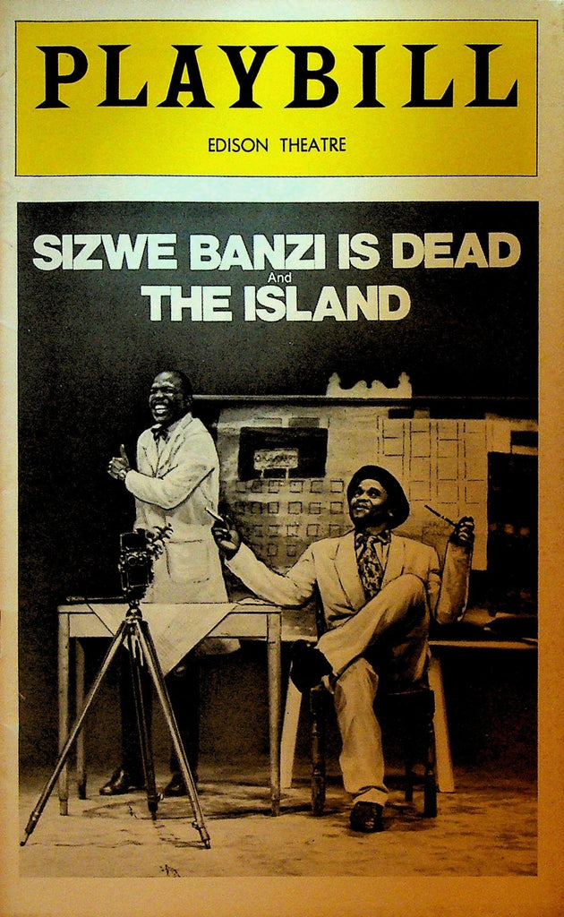 Sizwe Banzi is Dead & The Island Playbill November 1974 Winston Ntshona0