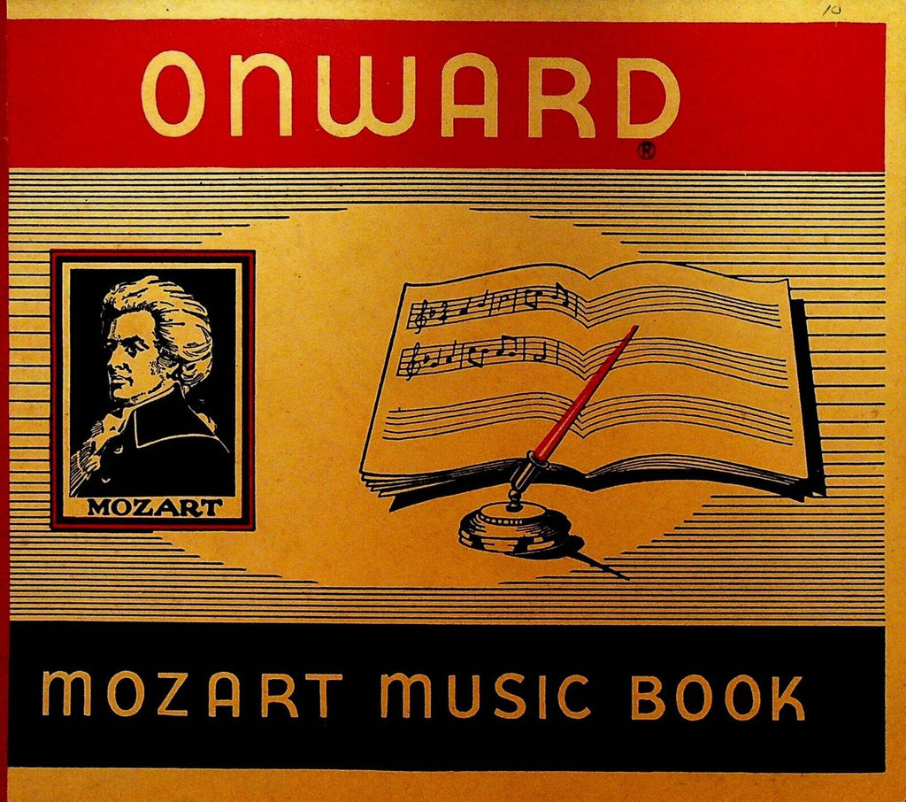 Onward Mozart Music Book Unused Butler Brothers 1950s