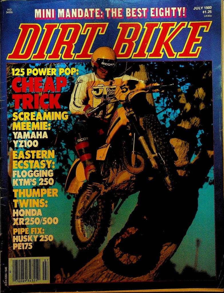Dirt Bike Magazine July 1980 Yamaha YZ100 Honda XR250 Husky PE175