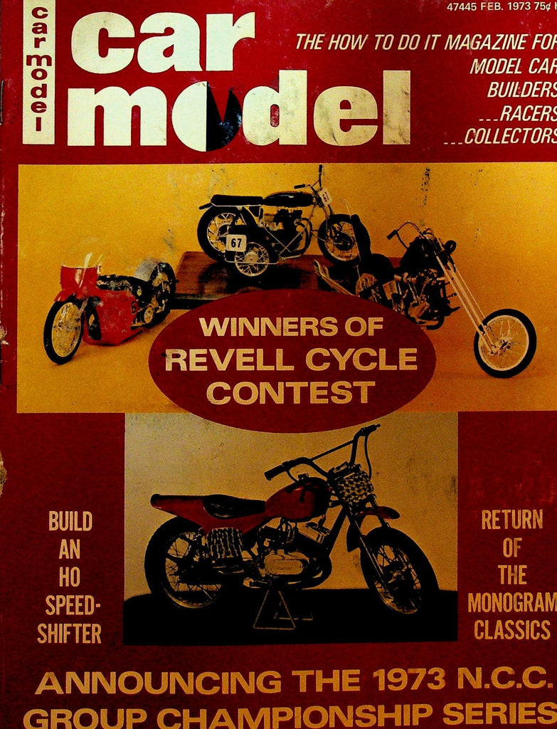 Car Model Magazine February 1973 Revell Motorcycles Monogram Classics0