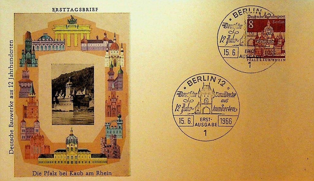 Kaub Castle on the Rhine West Germany First Day Cover 1966