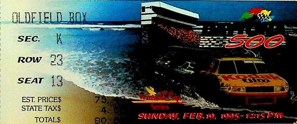 Daytona 500 Ticket Stub February 19 1995 Oldfield Box Auto Racing0