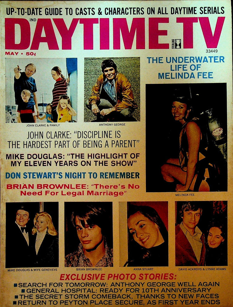 Daytime TV Magazine May 1973 Mike Douglas David Ackroyd Melinda Fee0