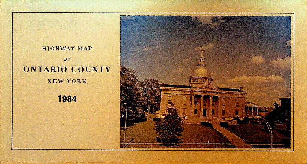 Ontario New York Highway Map 1984 Upstate NY