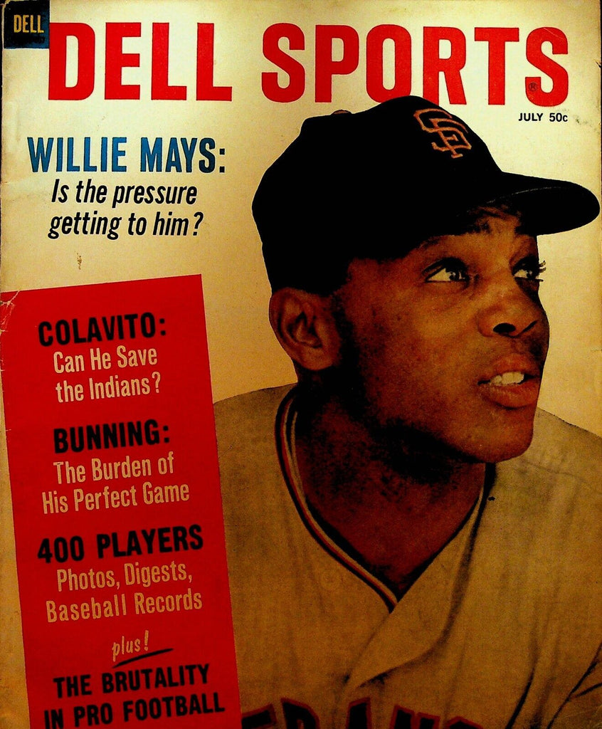 Dell Sports Magazine July 1965 Willie Mays Rocky Colavito Jim Bunning Pete Rose