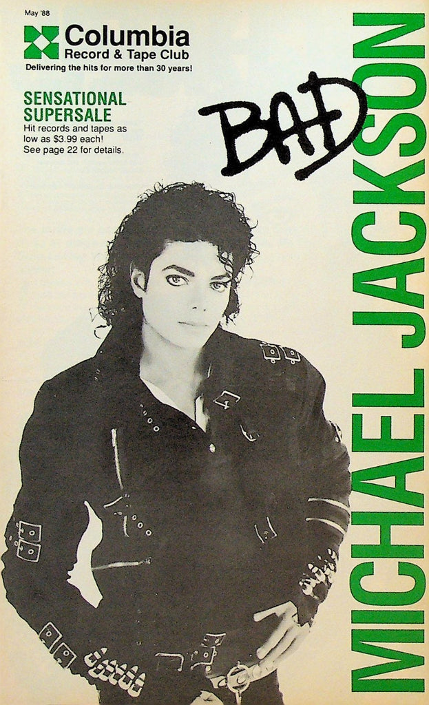 Columbia Record & Tape Club Catalog May 1988 Michael Jackson Bad0