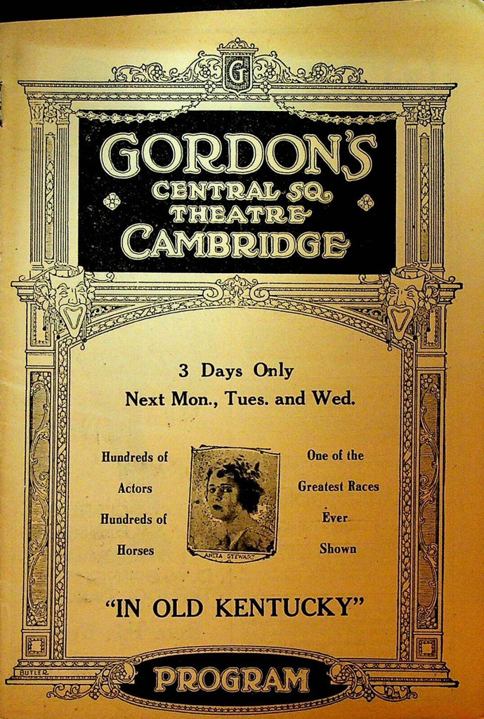 In Old Kentucky May 1920 Program John Barrymore Dr Jekyll & Mr Hyde