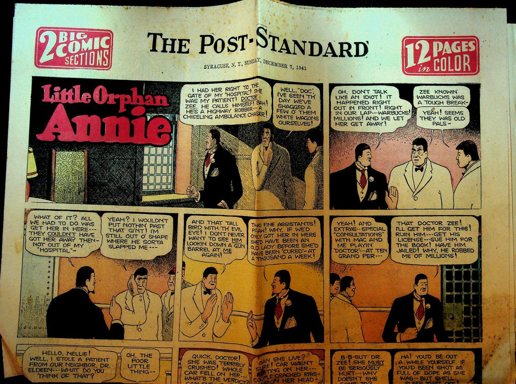 Syracuse Post Standard Sunday Comics Section December 7 1941 Superman Tarzan0