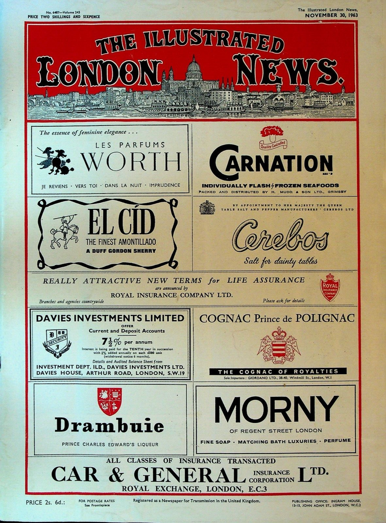 Illustrated London News November 30 1963 JFK Assassination Aldous Huxley