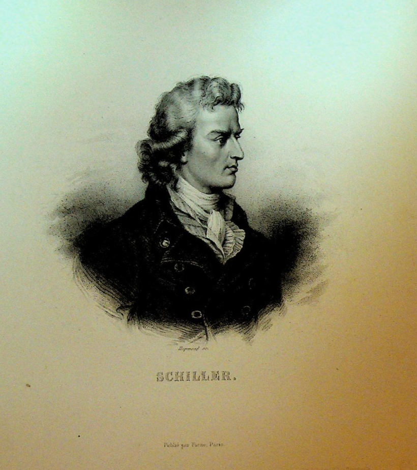Friedrich von Schiller German Playwright & Poet Print 1800s0
