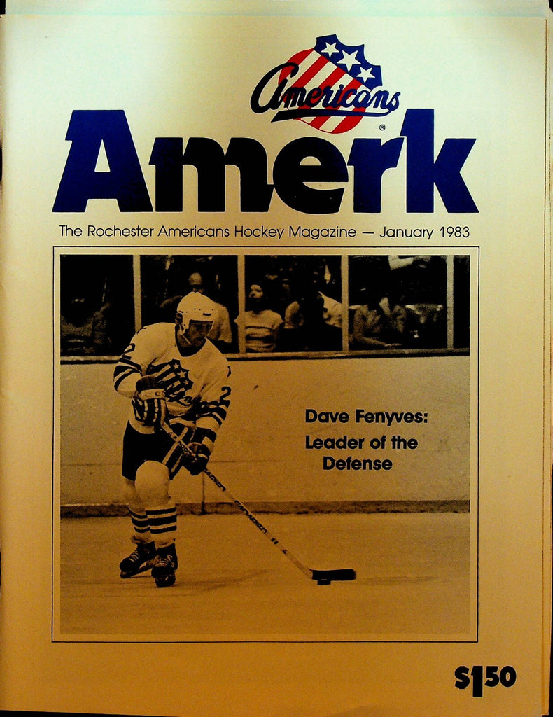 Rochester Americans AHL Hockey Program January 14 1983 Baltimore Skipjacks0