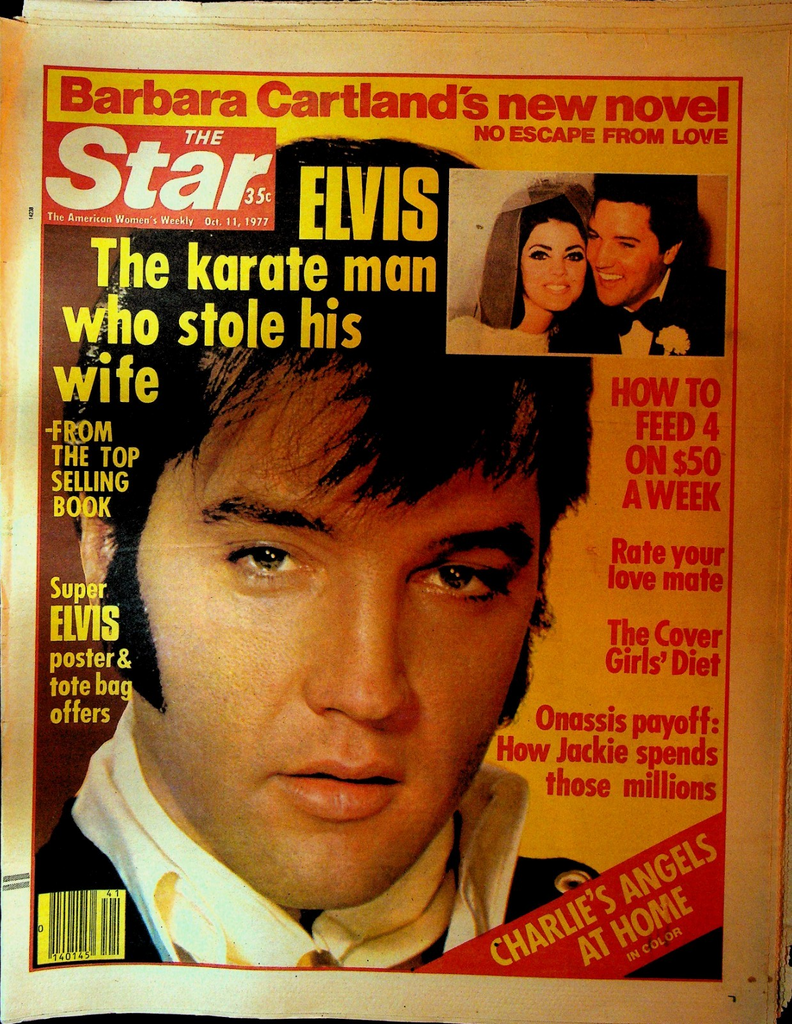 The Star October 11 1977 Elvis Priscilla Presley Jackie Onassis Cher Cheryl Ladd0