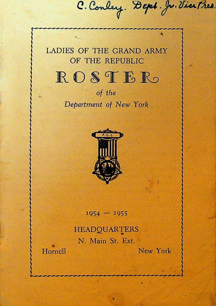 Ladies of the Grand Army of the Republic New York State Roster 19540