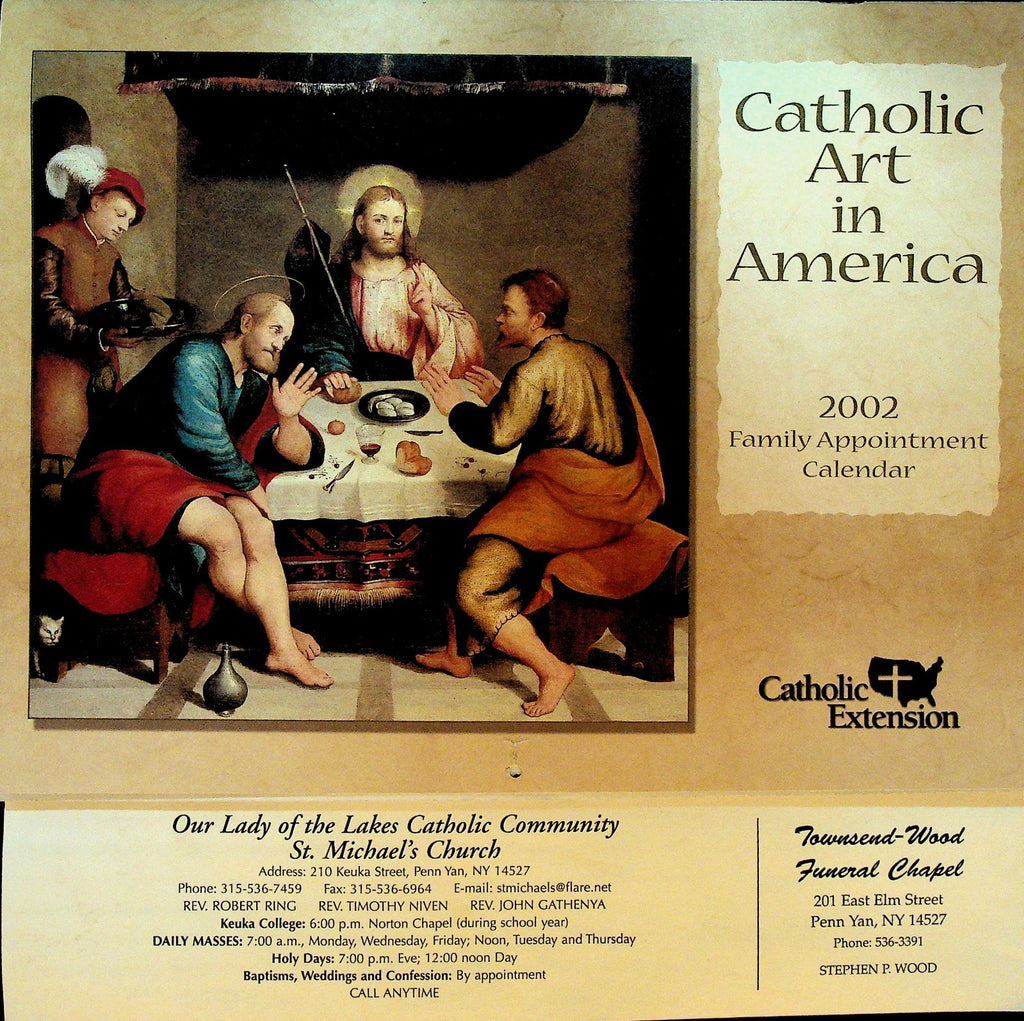 Catholic Art in America Calendar 2002 St Michael's Church Penn Yan NY0
