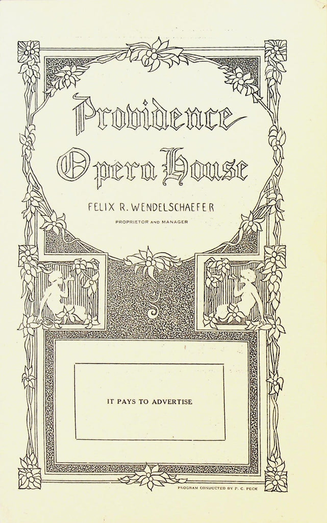 It Pays to Advertise Playbill Providence Opera House February 21 1915 Edna Baker0