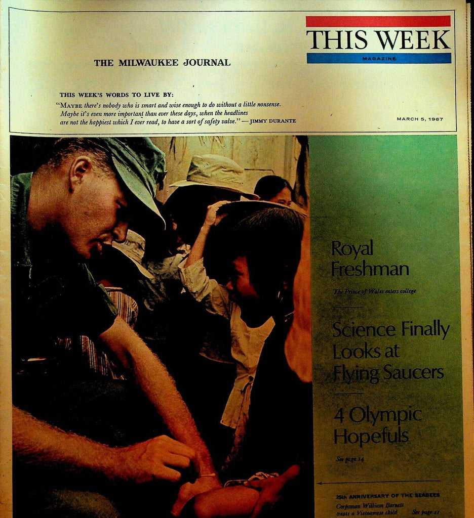 This Week Magazine March 5 1967 Prince Charles Flying Saucers Navy Seabees