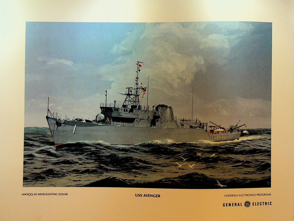 USS Avenger Print General Electric Undersea Electronics Program
