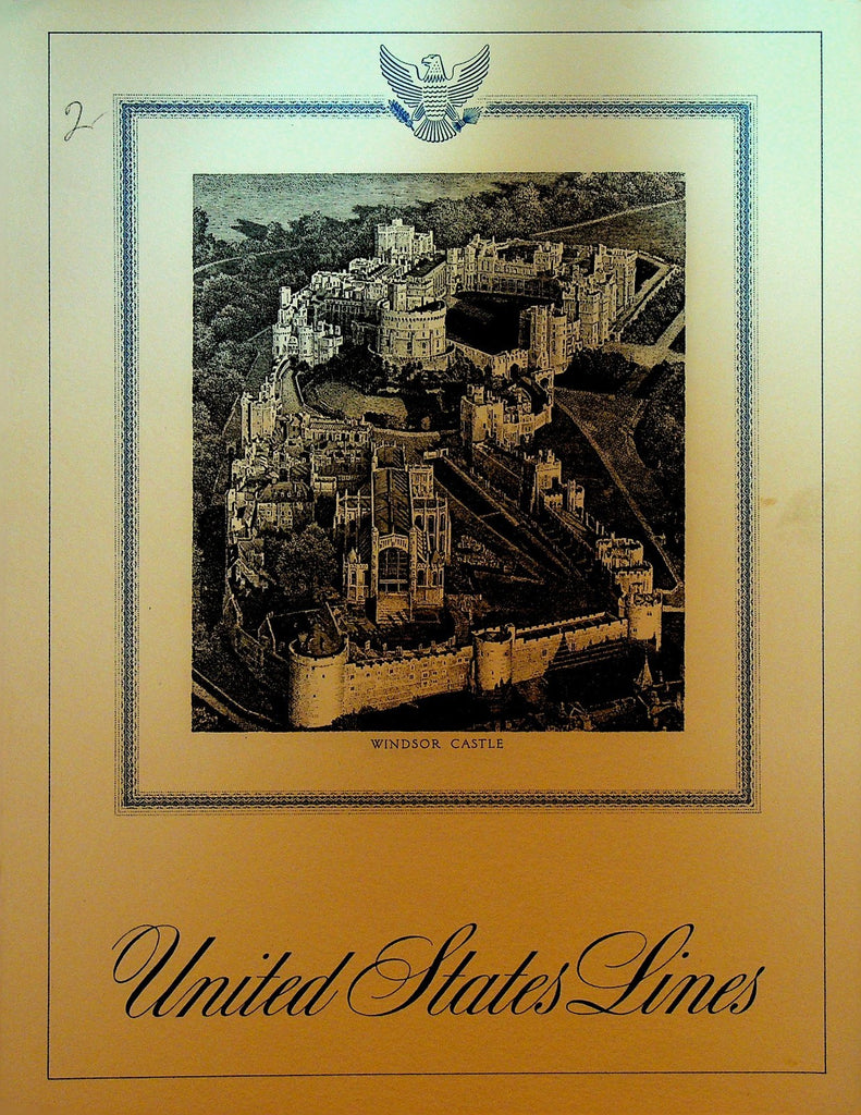 SS United States Line Lunch Menu July 22 19600