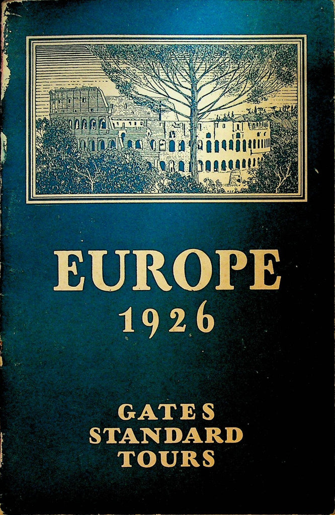 Europe 1926 Gates Standard Tours Booklet England Germany France Belgium0