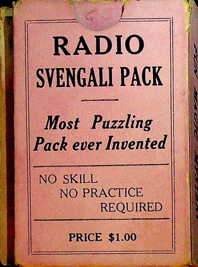 Radio Svengali Pack Trick Playing Cards Vintage