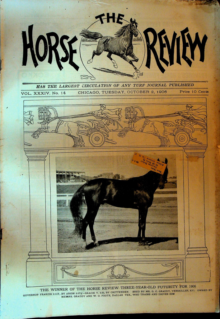 The Horse Review October 2 1906 Three Year Old Futurity Race0