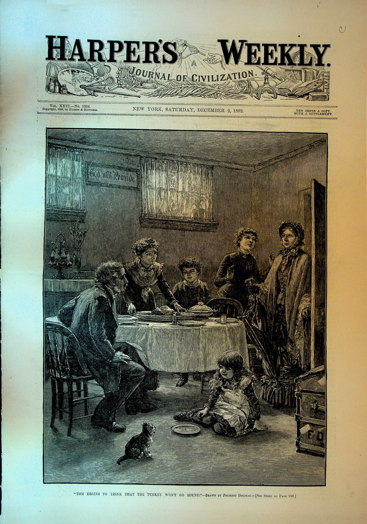 Harper's Weekly Magazine December 2 1882 Thomas Nast Thanksgiving Raphael0