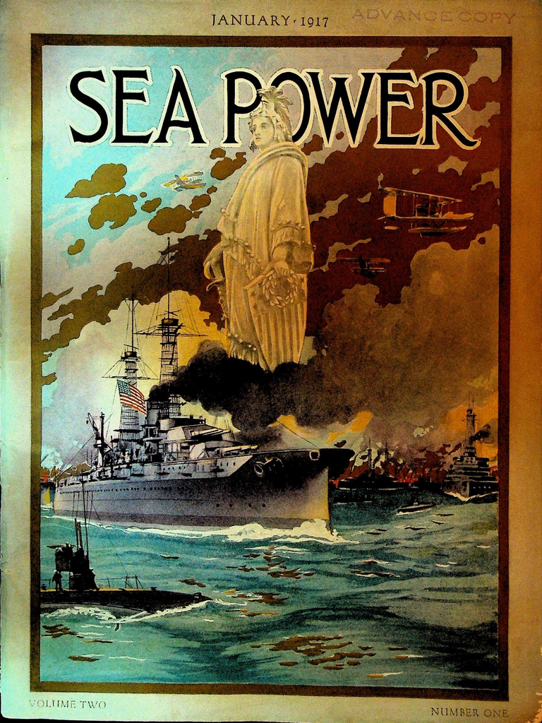 Sea Power Magazine January 1917 WWI USS Michigan Charles W Flusser0