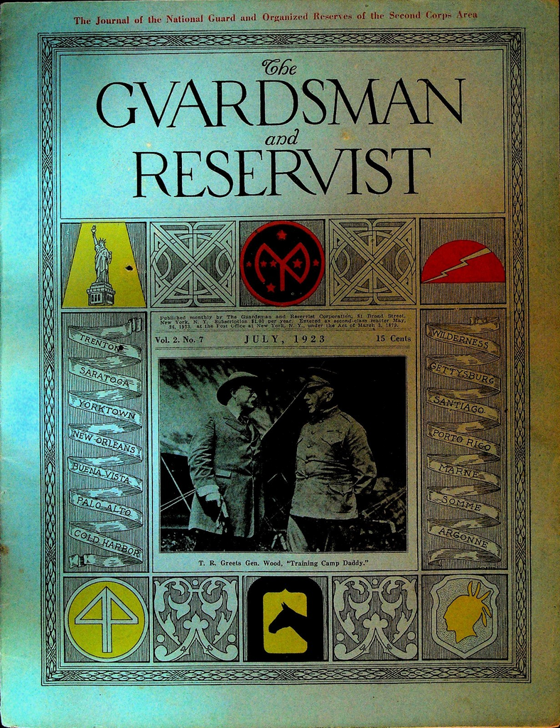 Guardsman & Reservist Magazine July 1923 Theodore Roosevelt Leonard Wood0