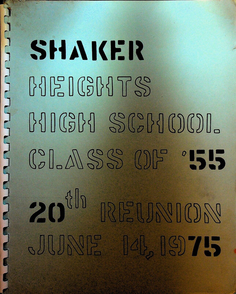 Shaker Heights High School Ohio Class of 1955 20th Reunion Book 1975
