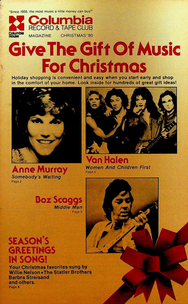 Columbia Record & Tape Club Catalog Christmas 1980 Van Halen Boz Scaggs0
