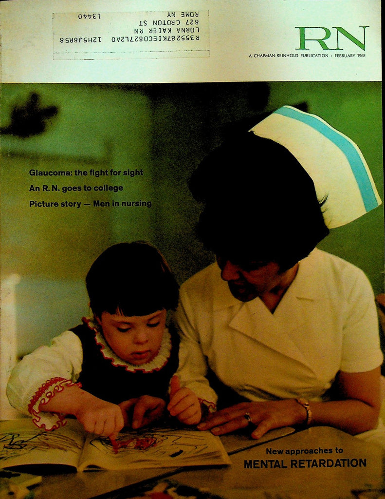 RN Magazine Nursing February 1968 Mental Retardation Glaucoma0