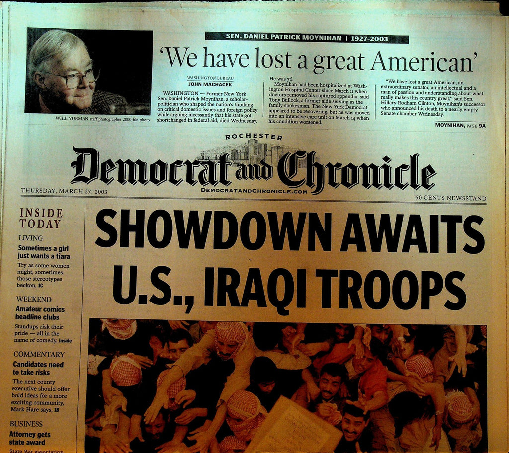 Rochester Democrat & Chronicle March 27 2003 Iraq War Troops Showdown0