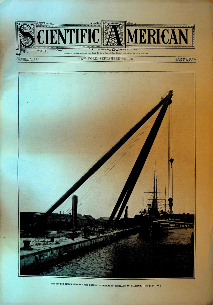 Scientific American September 30 1905 Chatham Dockyard Manhattan Bridge0