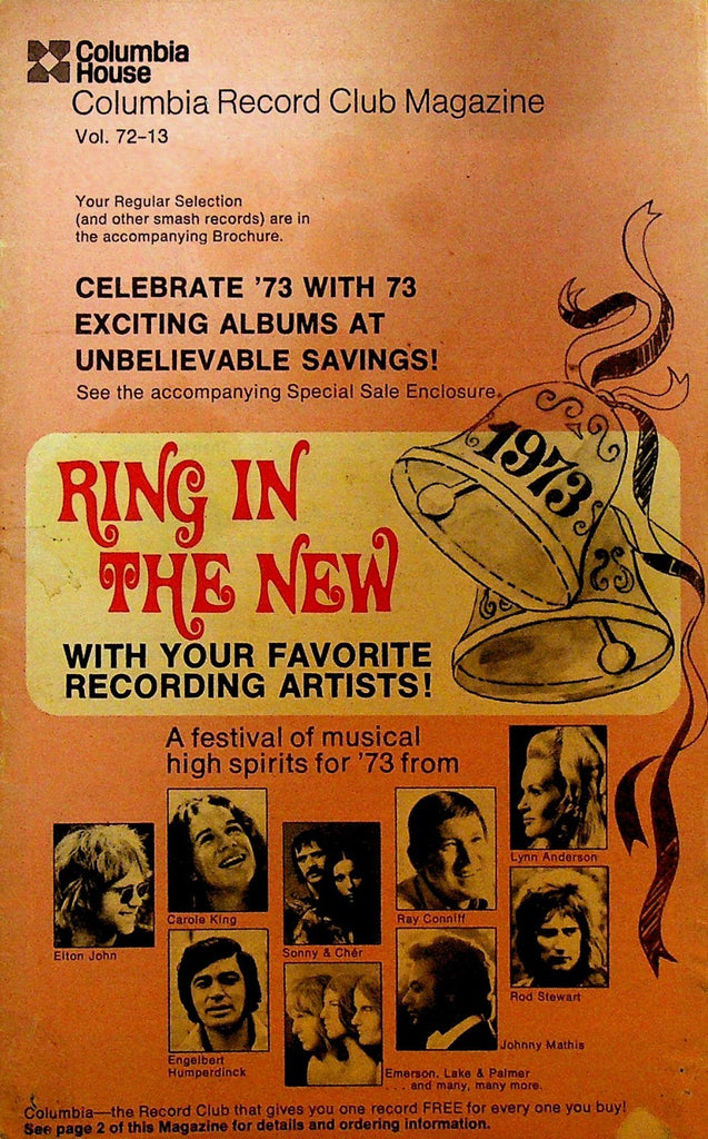 Columbia House Record Club Magazine 1972 72-12 Elton John Sonny & Cher0