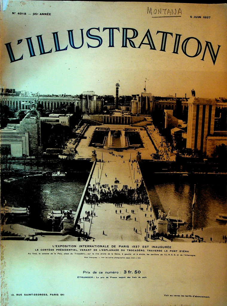 L'Illustration Magazine June 5 1937 Paris International Exposition0