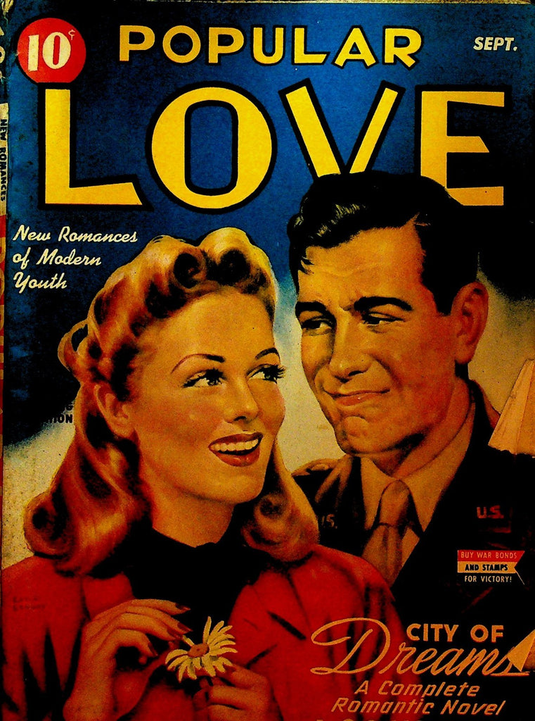 Popular Love Pulp September 1943 CS Montanye Leslie Alexander Sybil Allen0