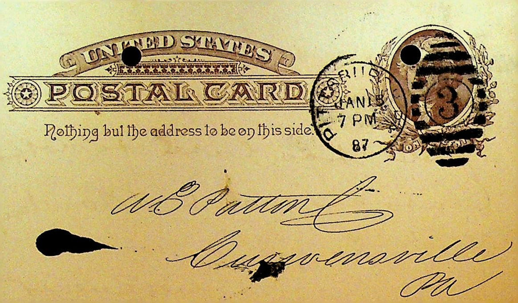 United States Postal Card 1887 Second National Bank Pittsburgh Pa0