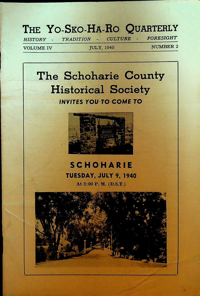 Yo Sko Ha Ro Quarterly Schoharie County NY July 1940 Lawyersville Church0