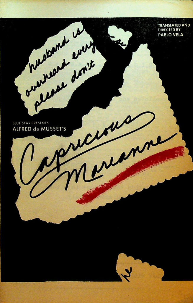 Capricious Marianne Playbill 1982 Margo Lee Sherman Shelley Valfer0