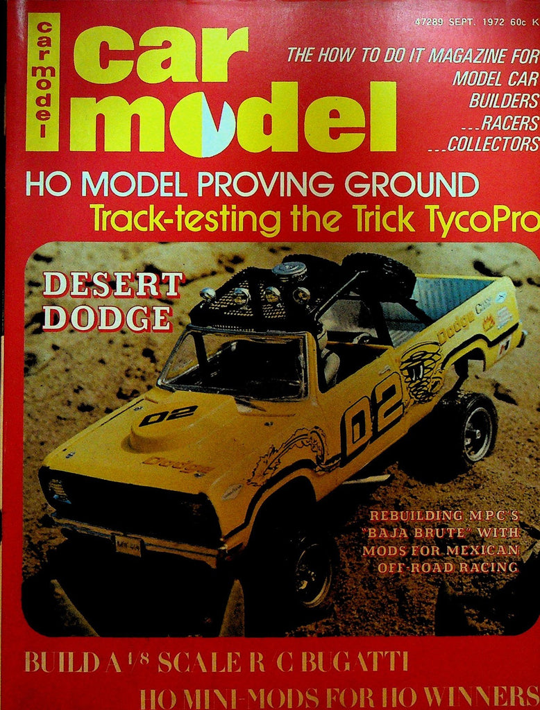 Car Model Magazine September 1972 Desert Dodge Bruce Gilbert Butch Beaver0