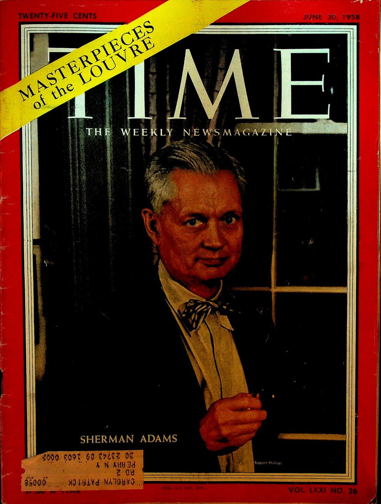 Time Magazine June 30 1958 Kirk Douglas Sherman Adams Winston Churchill0