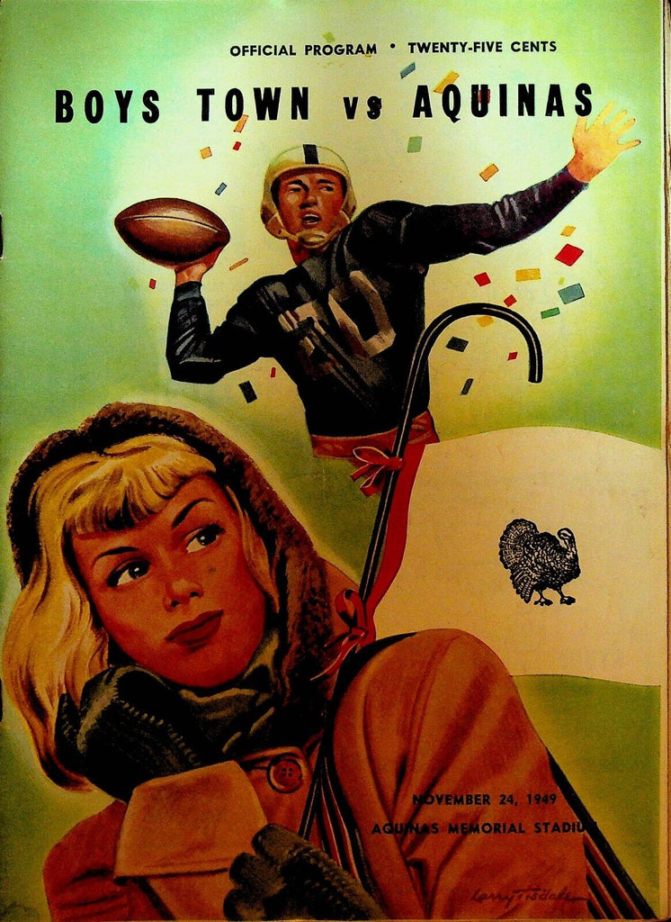 Boys Town v Aquinas High School Rochester NY Football Program November 24 1949