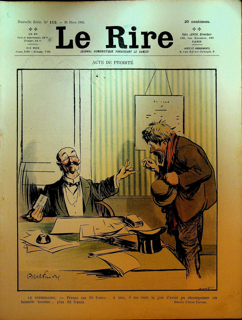 La Rire French Humor Magazine New Series 112 March 25 19050